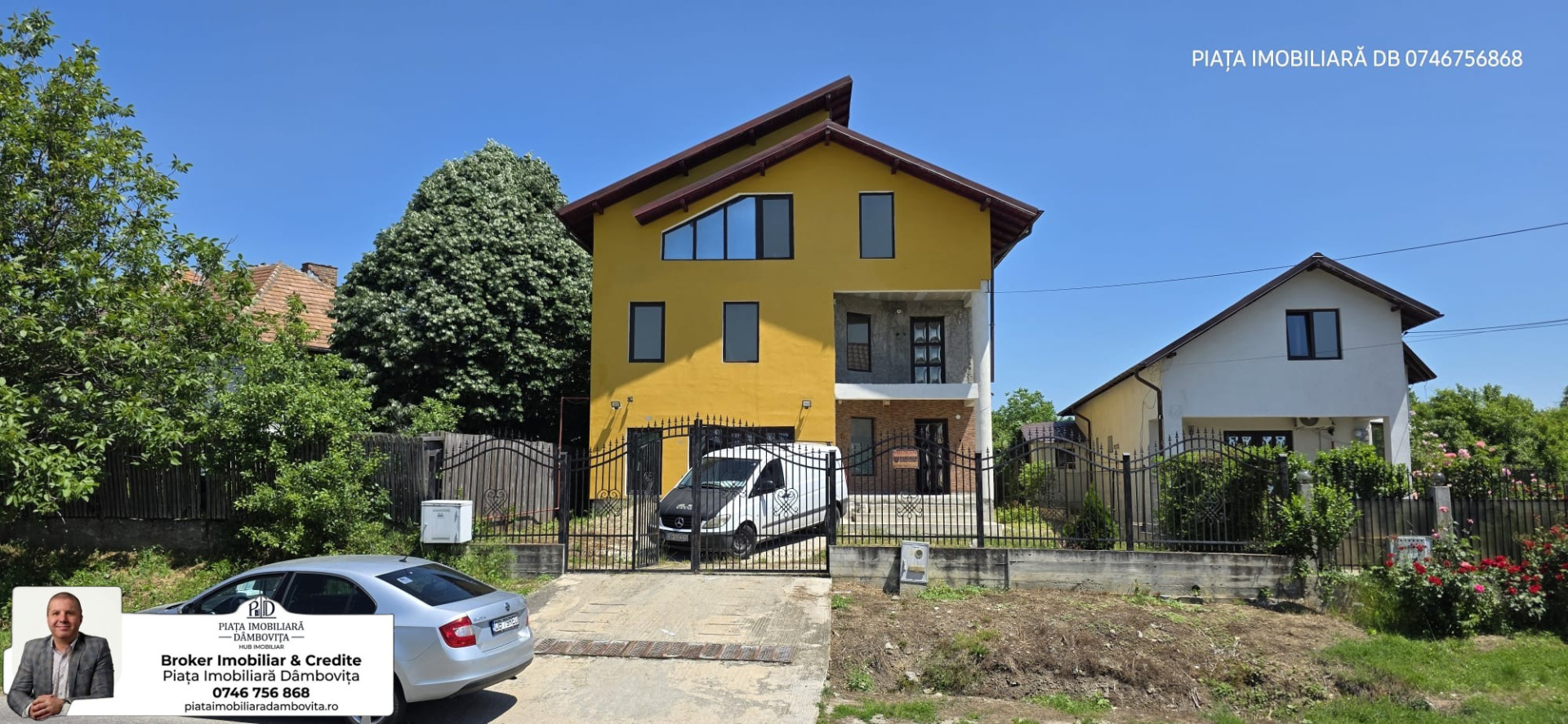 Vilă P+2 cu Spațiu Comercial și Teren 1000 mp – Răzvad, Dâmbovița