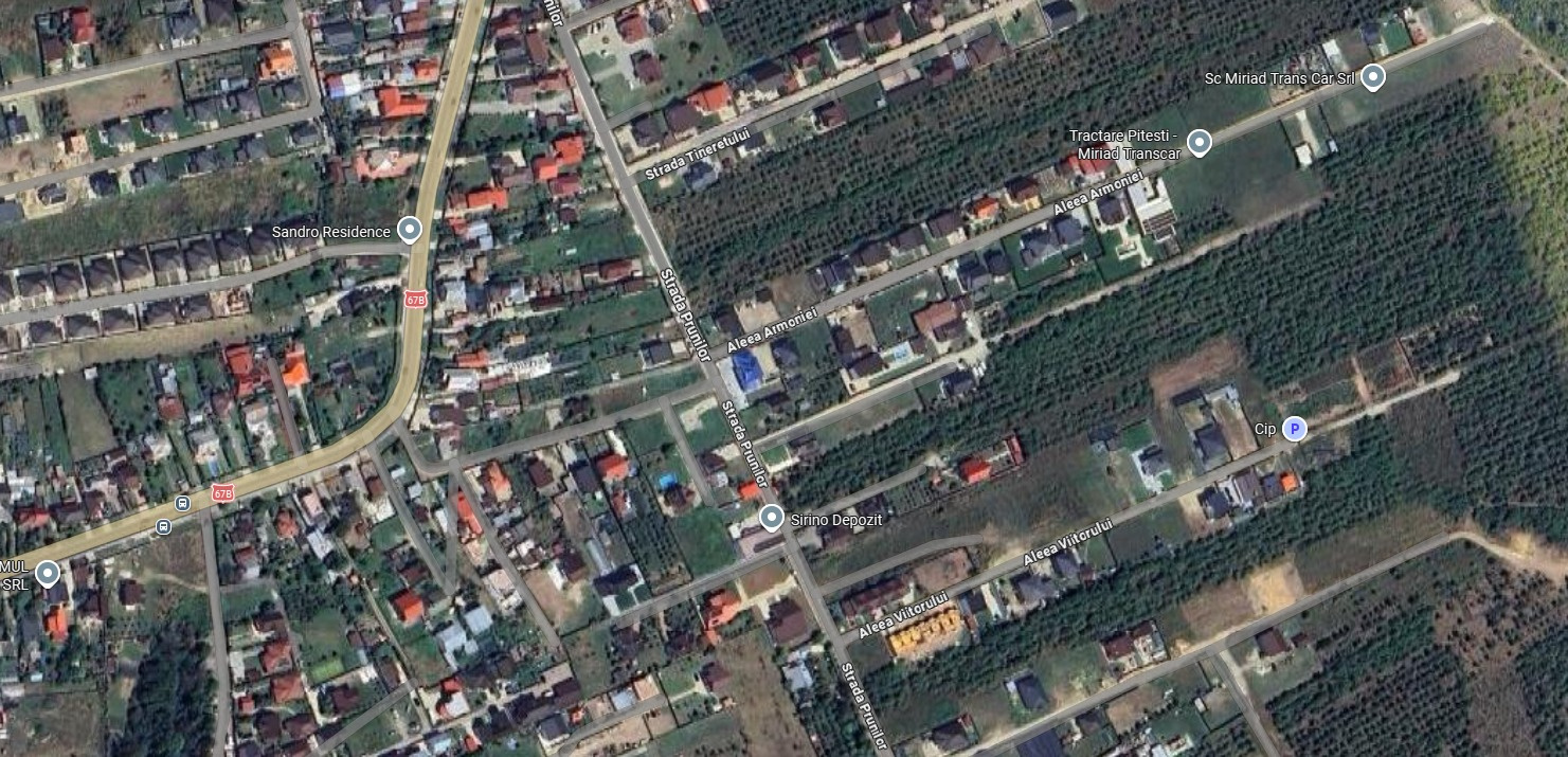 Teren 1.500 mp de vânzare în Trivale Platou – Strada Prunilor, Pitești